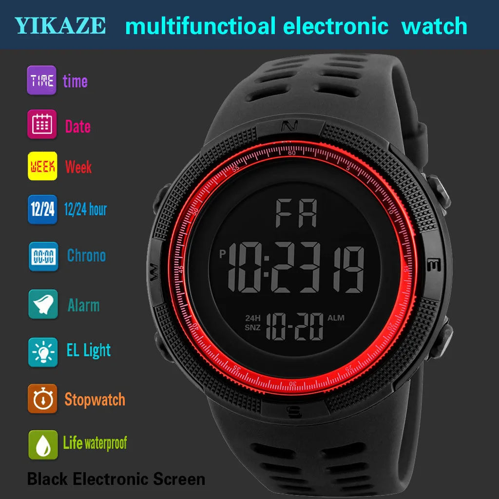 Military Sports Watches Luminous Multifunction LED Digital Wristwatch for men