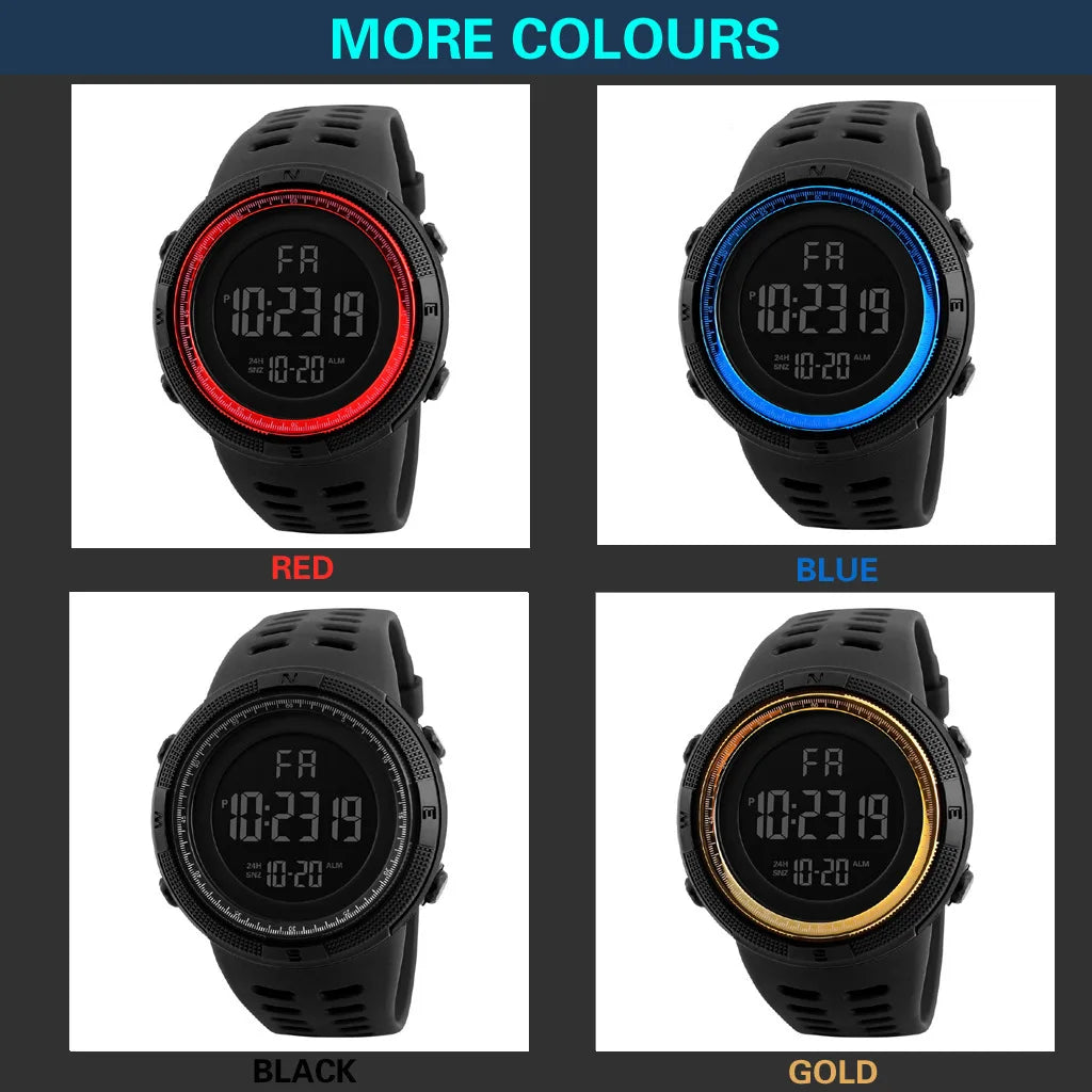 Military Sports Watches Luminous Multifunction LED Digital Wristwatch for men